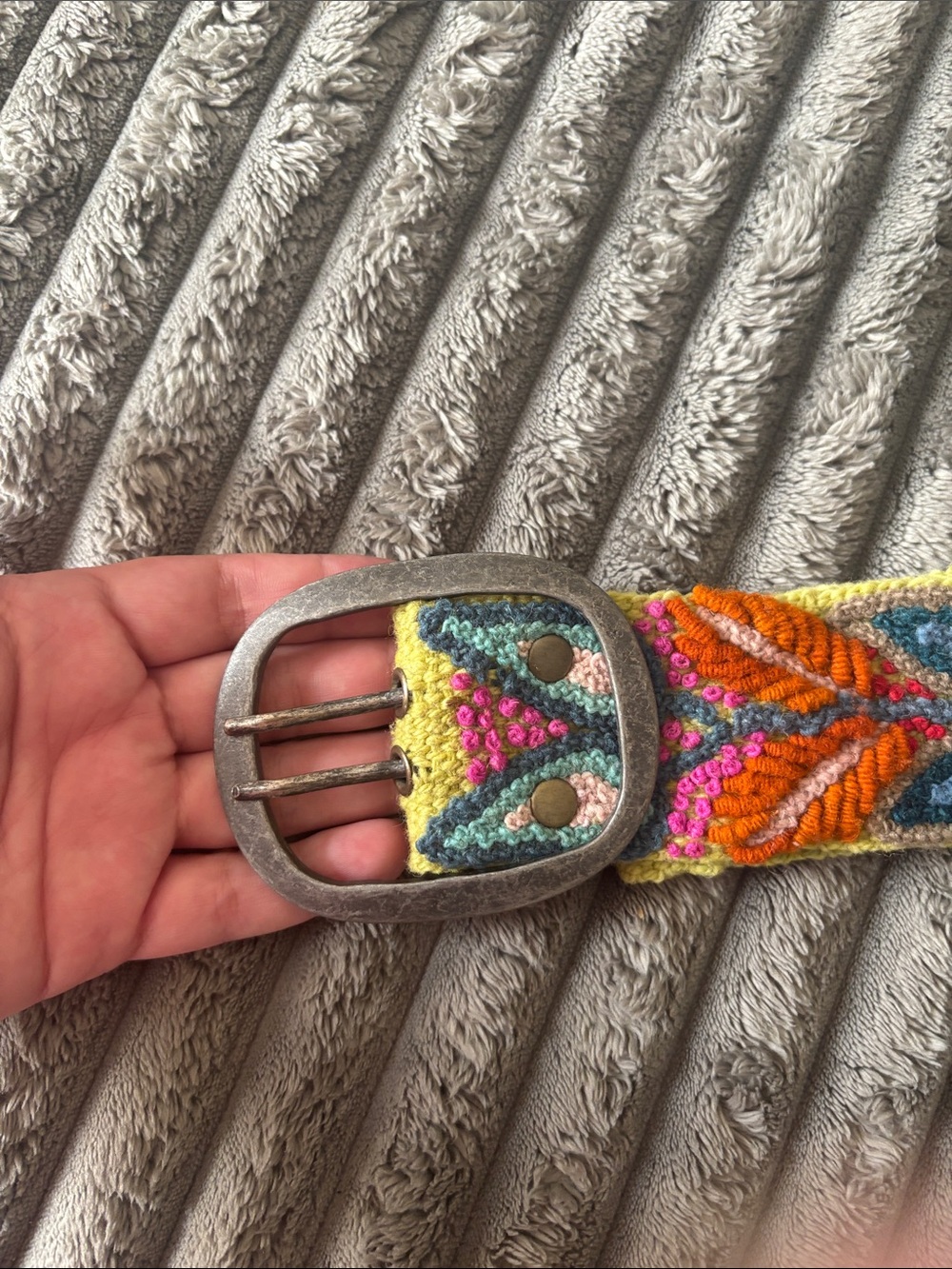 Jenny Krauss Colorful Embroidered Floral  Pattern Belt - Picture 4 of 11